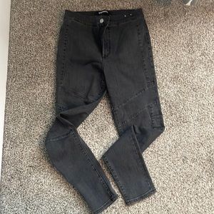 Express gray denim.   Size 6R.  High rise stretch denim.